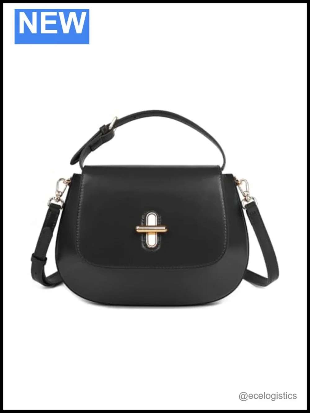 Genuine Leather Crossbody Satchel Bag Women Structured Handbag 2-in-1